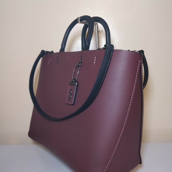 Sold -- Coach 1941 Rogue Tote 26886 Bordeaux - Picture 3 of 8